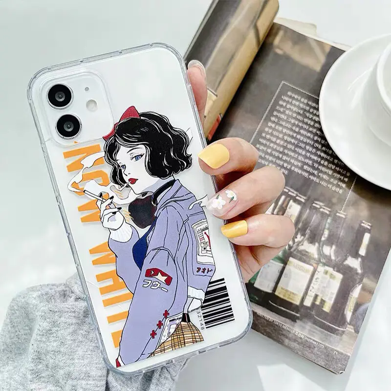 

Nohon Handsome Cool girl Phone Case For SAMSUNG A02S A03S A10S A11 A12 A20S A21S A22 A31 A32 A50 A51 A52 A71 Transparent shell