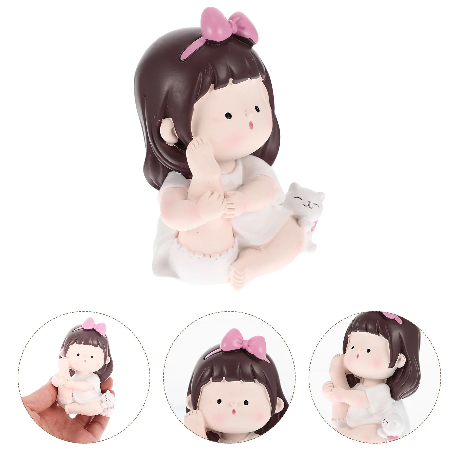 

Ornaments Cake Ornament Yoga Girl Figurine Lady Yoga Statue Statuette Human Figurines Resin Princess Statue Woman