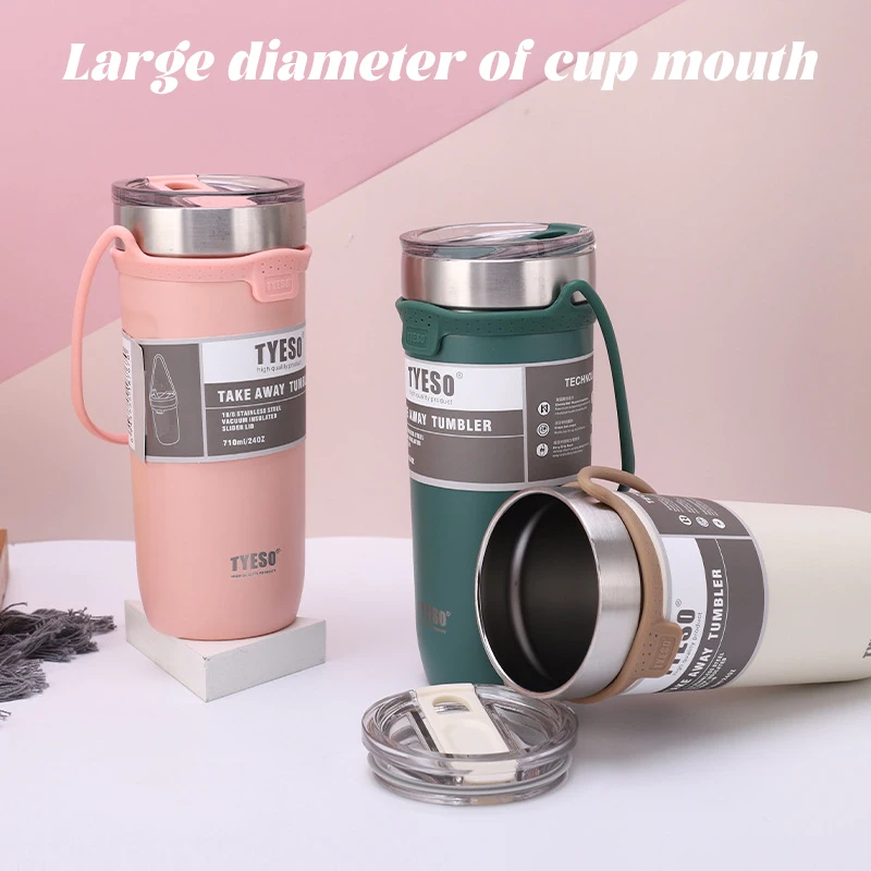 

710/550ml Double Stainless Steel Thermos Bottle Thermal mug Coffee Mug with Non-slip Case Coffee Thermos bottle For Mate Travel