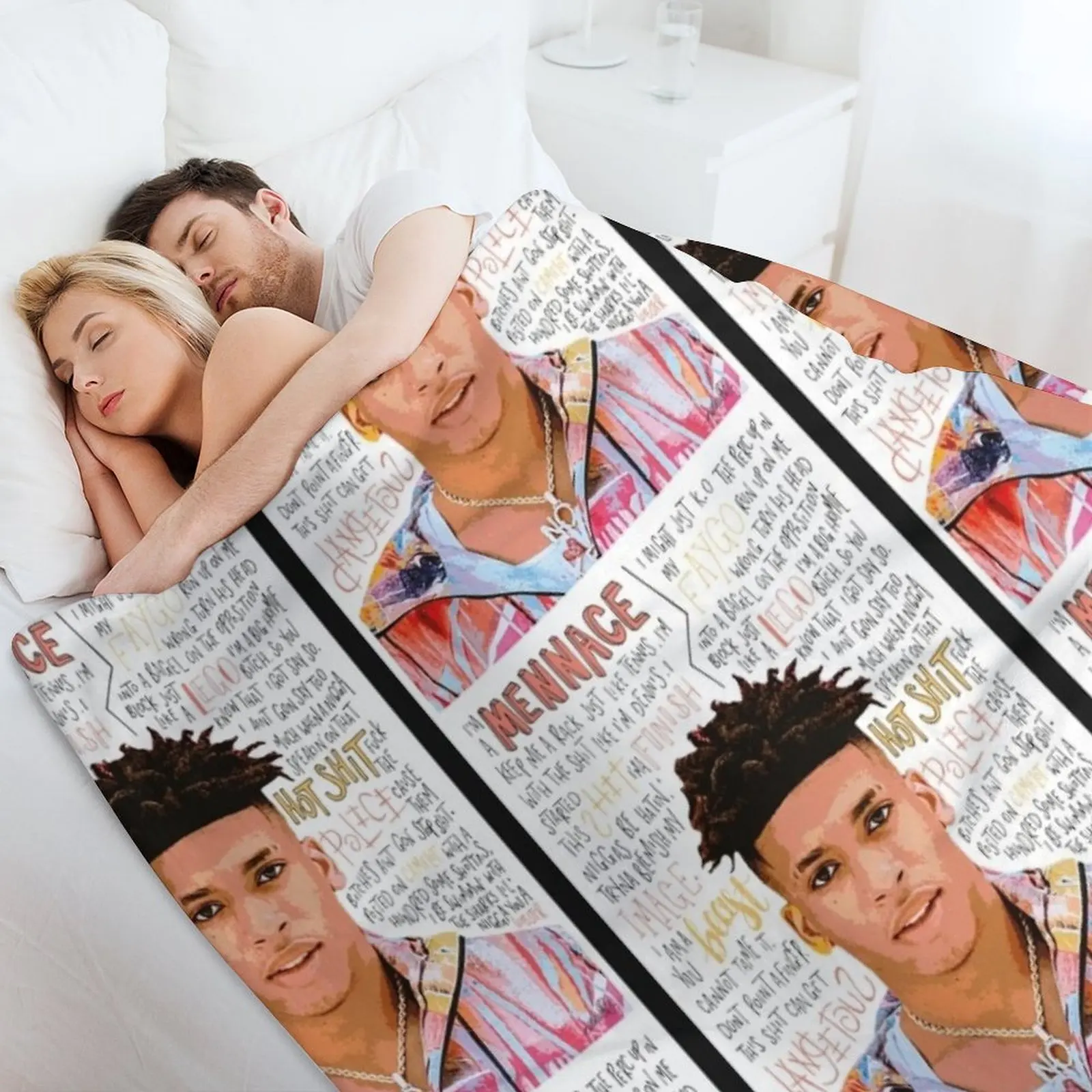 Одеяло NLE Choppa аниме для дивана тонкий спальный мешок декоративные одеяла