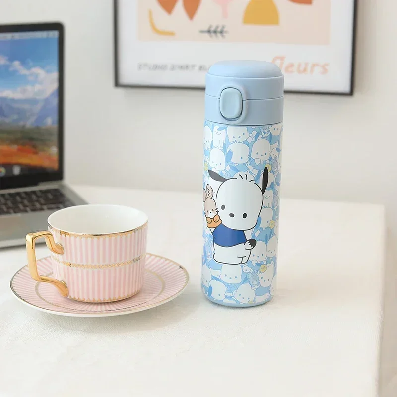 MINISO 420 мл Kawaii Sanrio Hello Kitty Cup Kuromi Cinnamoroll термос аниме милый студенческий напиток вода