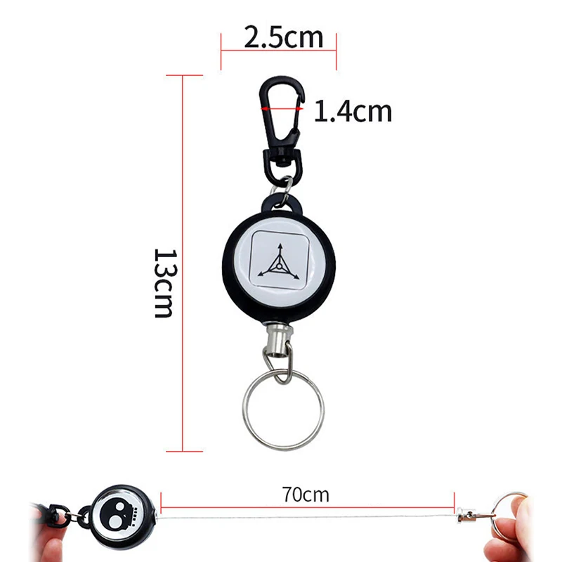 1 шт. эластичный брелок для ключей TAD стальная веревка охранный ремень