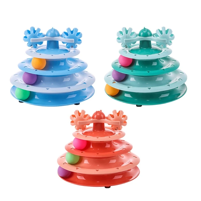 

Kitten Tower for Indoor Cats Multi-stage Interactive Toy Exerciser Tower Toy