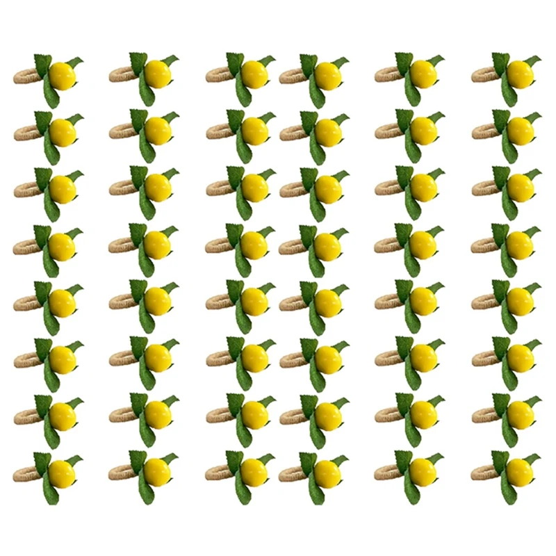 

48 шт., кольцо для салфеток с имитацией лимона