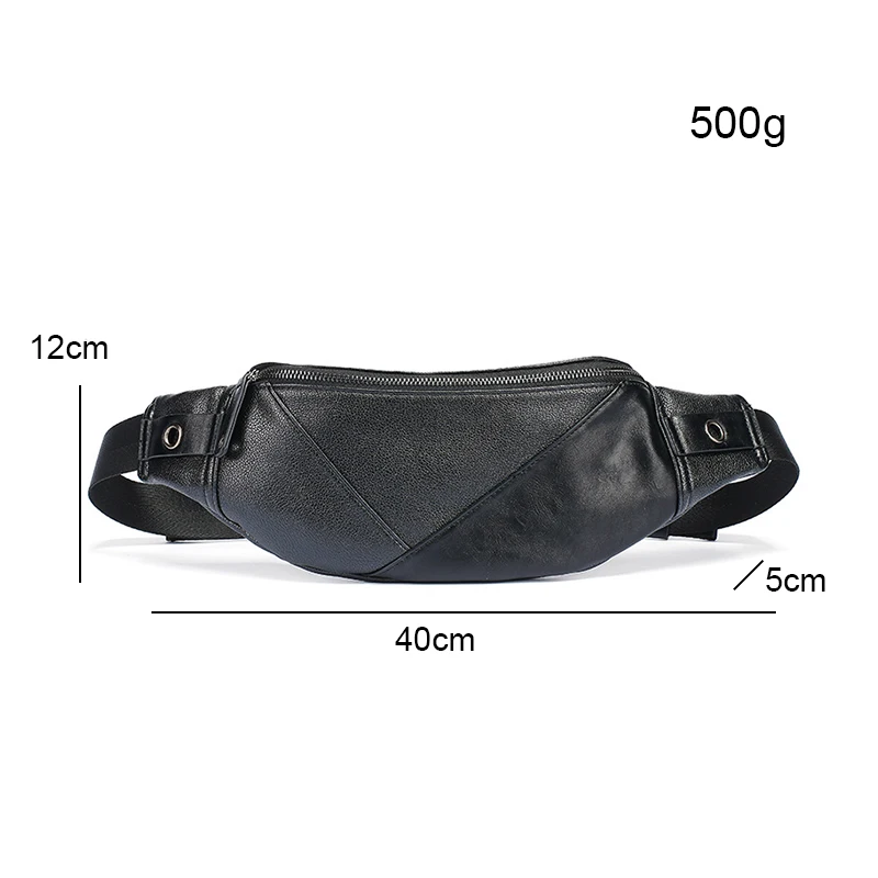 Wholesale Waterproof Sling Mens Cross Body Chest Bag Fanny Pack Crossbody Pouch Waist Bag For Men Pu Leather