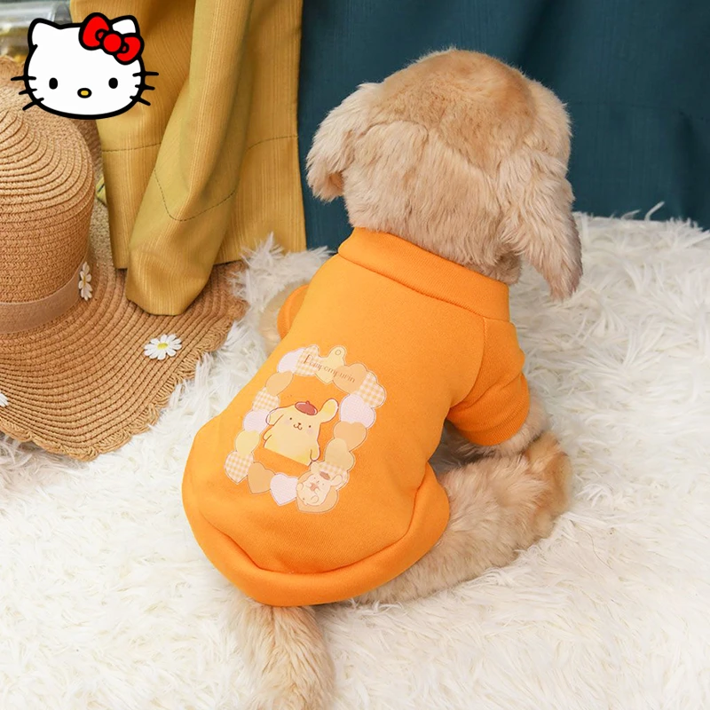 

Sanrio Pet Clothes Kawaii HelloKitty MyMelody Pochacco Cartoon Autumn Dog and Cat Vest Pet Anti Shedding Sweatshirt Accessories