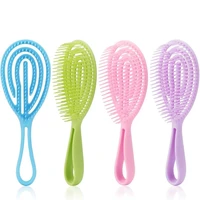elliptical hollowing out hair scalp massage comb hairbrush wet curly detangle hair brush for salon hairdressing styling tools