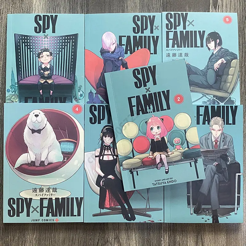 7 Books Anime SPY×FAMILY Vol 1-7 Japan Youth Teens Comedy Mystery Suspense Manga Comic Book English Livre Libro Gift