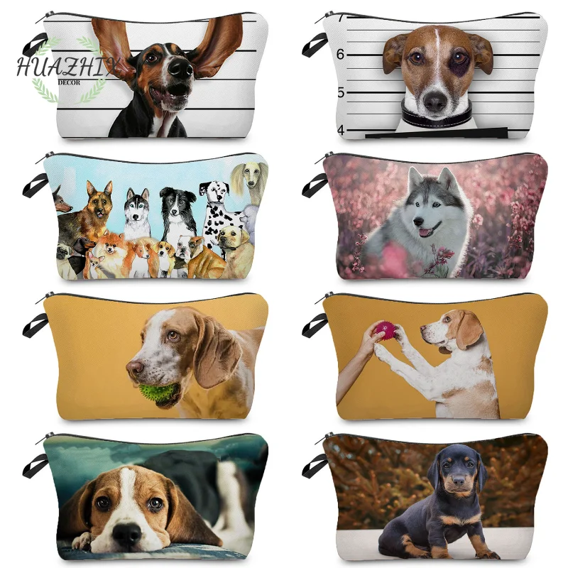 

Animal Series Cosmetic Bag Large Capacity Travel Women's Makeup Case Cute Dog Print Customizable Organizer Pouch Small Purse