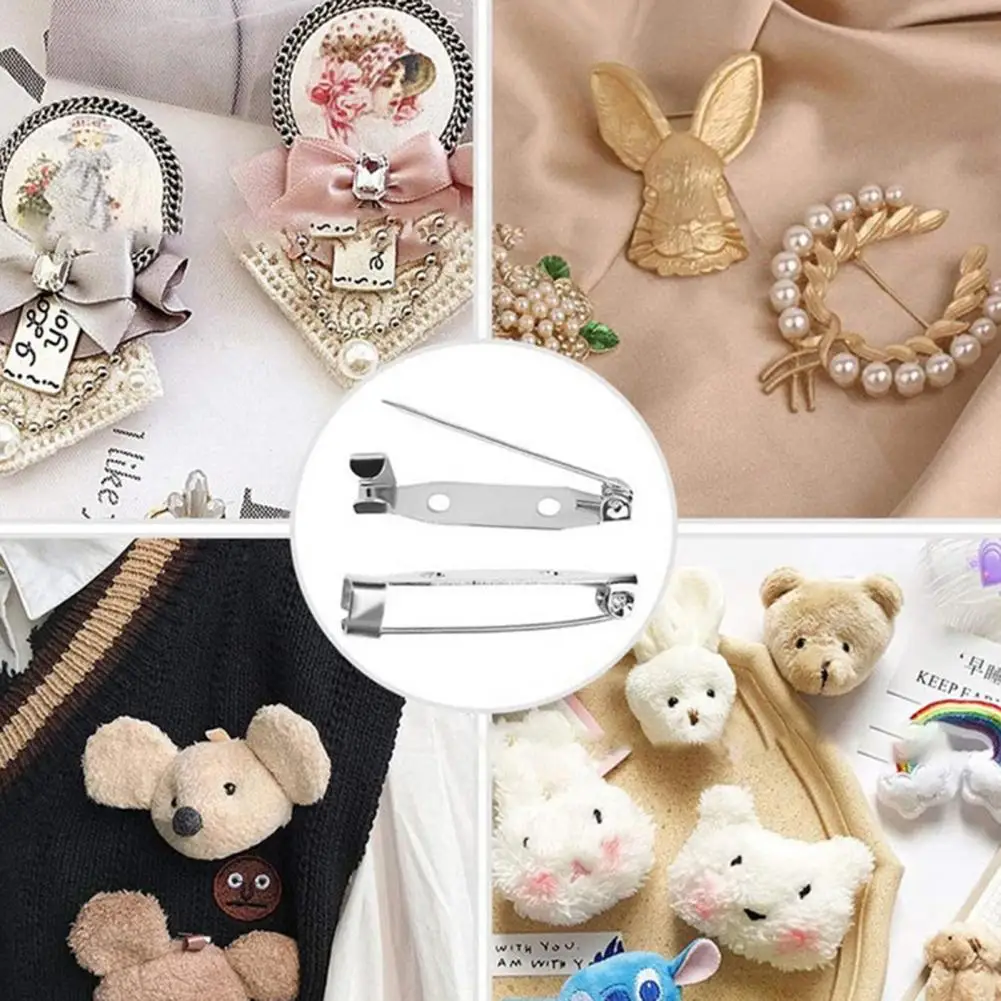 

Однотонная брошь для одежды и брюк 100 шт./коркор., булавка для украшения одежды разных размеров, безопасная булавка против деформации для рук...