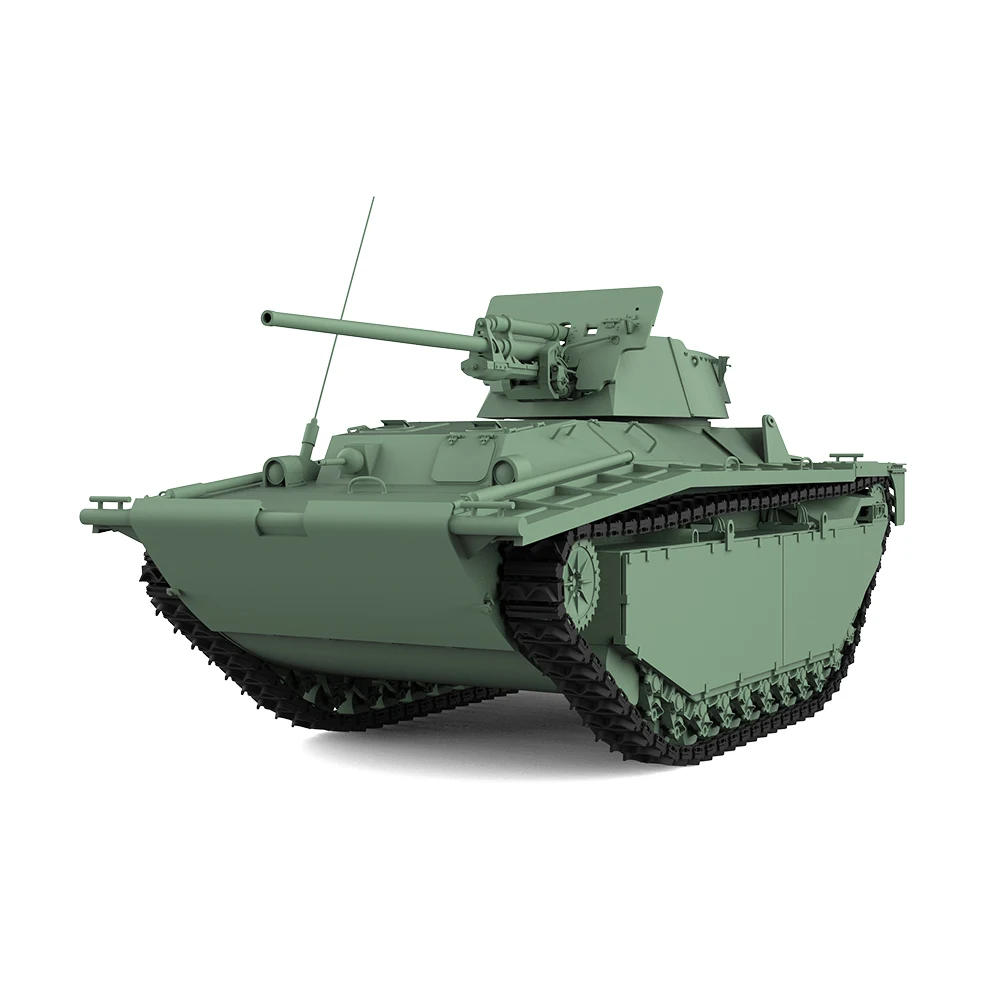 SSMODEL SS76549 1/76 25 мм комплект военной модели США LVT(A)-4/ZiS-2 танкоразрушитель
