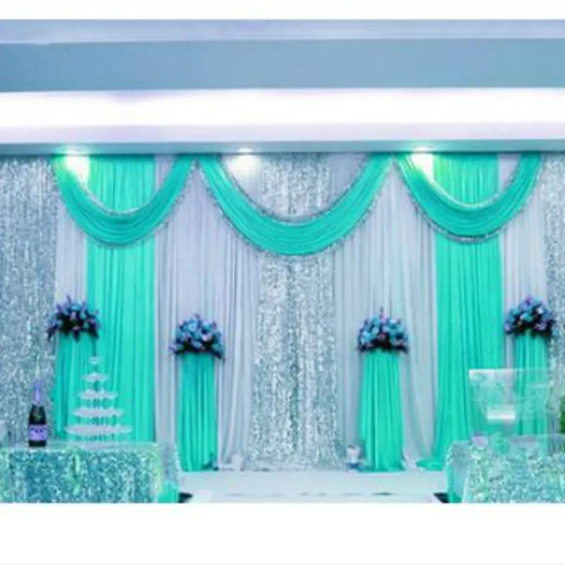 

Оптовая продажа, 10 футов x 10 футов, свадебный фон с блестками, занавеска, свадебный фон, украшение, романтичная сценическая занавеска из ледяного шелка