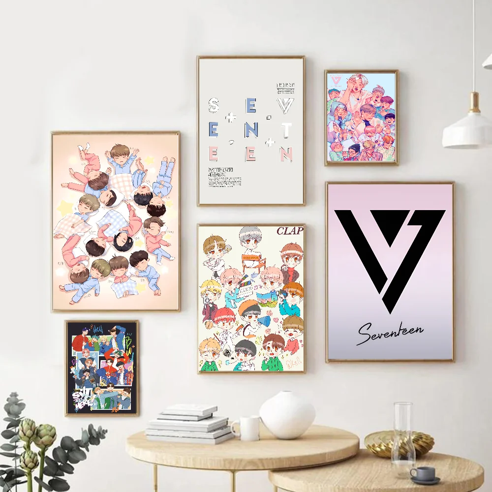 Семнадцать Kpop хорошее качество принты и постеры HD плакат настенная живопись