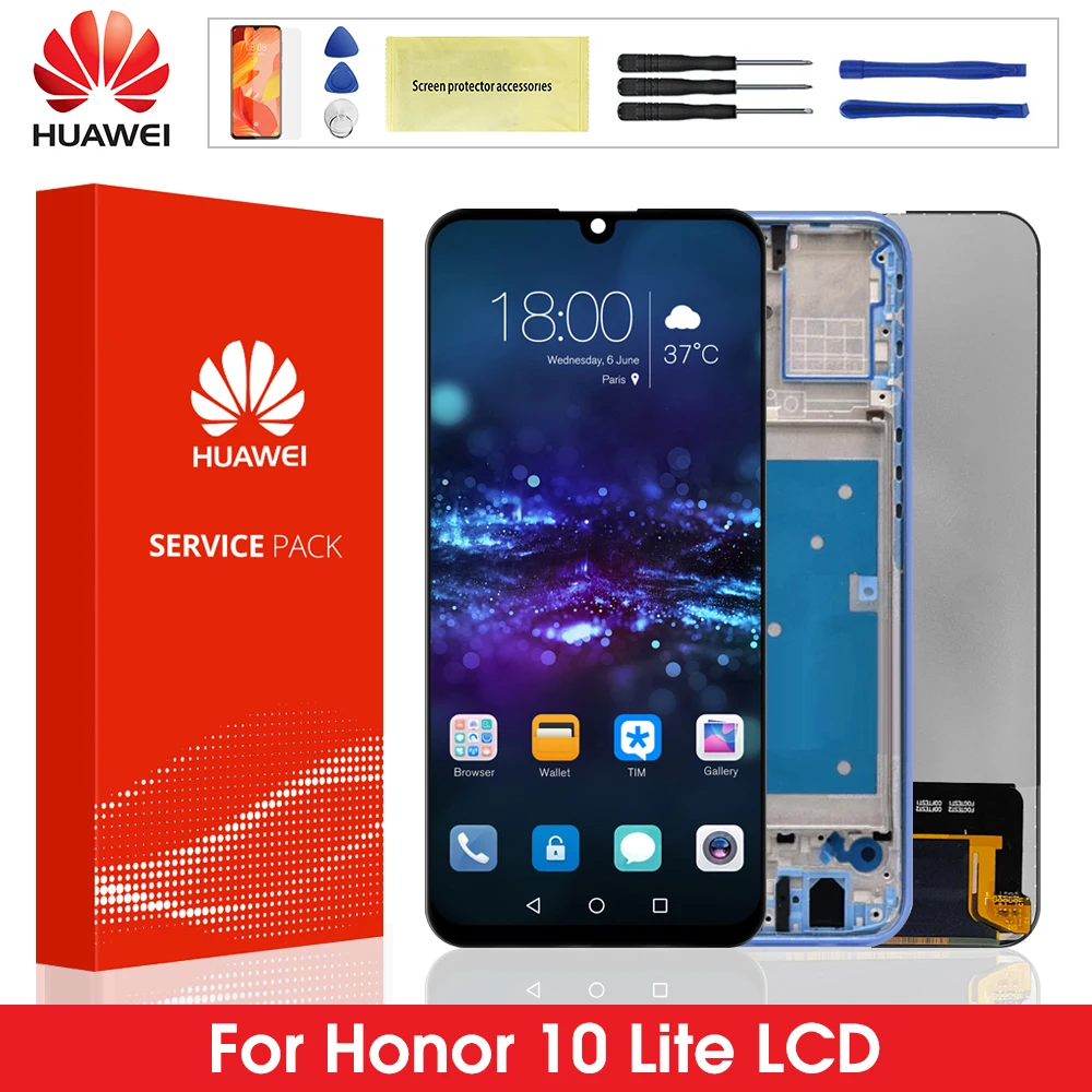 Дисплей 6 21 дюйма для Huawei Honor 10 Lite HRY-LX1 ЖК-дисплей с сенсорным экраном и