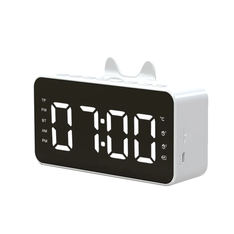 

202200831klpotcsa new clock mini wireless Bluetooth speaker home alarm clock outdoor portable card sound radio