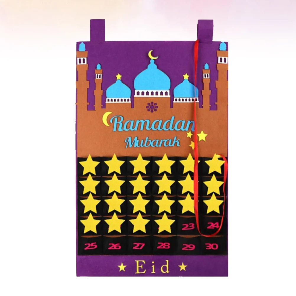 

Calendar Advent Wall Countdown Ramadan Hanging Party Decorations 30 Day Anniversary Islamic 2020 Decoration Eid Decor