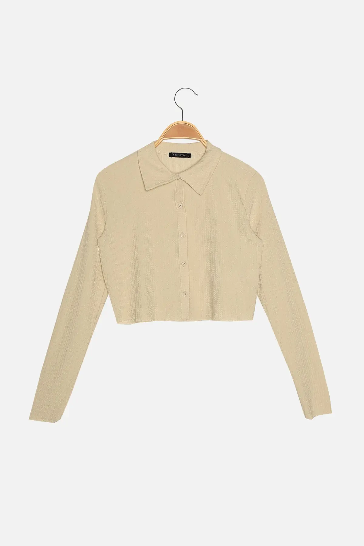 

Trendyol Button Polo Collar Gauze Knitted Blouse TWOAW22BZ0241