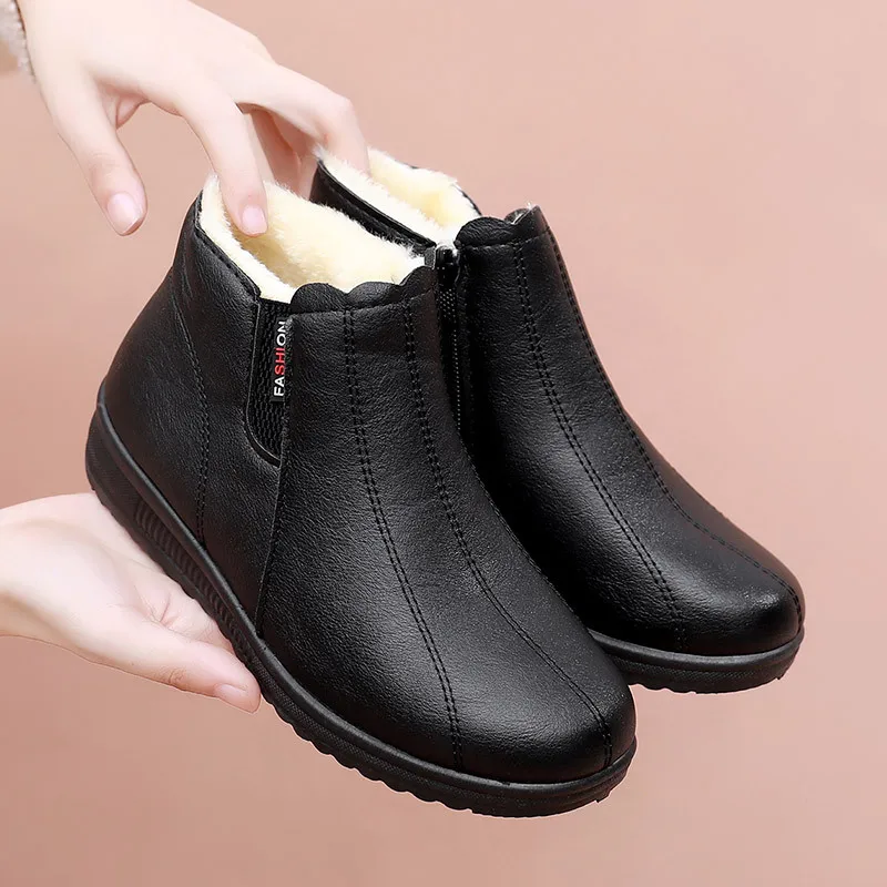 Fashion Women Winter Boots Ladies Snow Boots Keep Warm Ankle Boots Woman Non-Slip Plush Warm Fur Shoes Female Ankle Botas