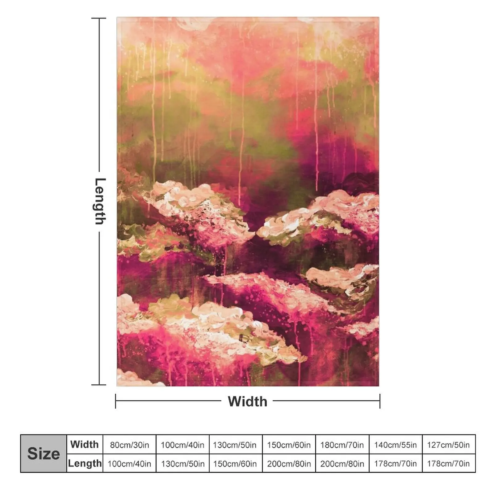 Декоративное одеяло с изображением оливковых и зеленых цветов