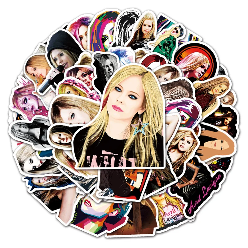 

Star Avril Ramona Lavigne Stickers Waterproof Skateboard Guitar Suitcase Laptop Bicycle Decal Graffiti Sticker Toy Fans Gifts