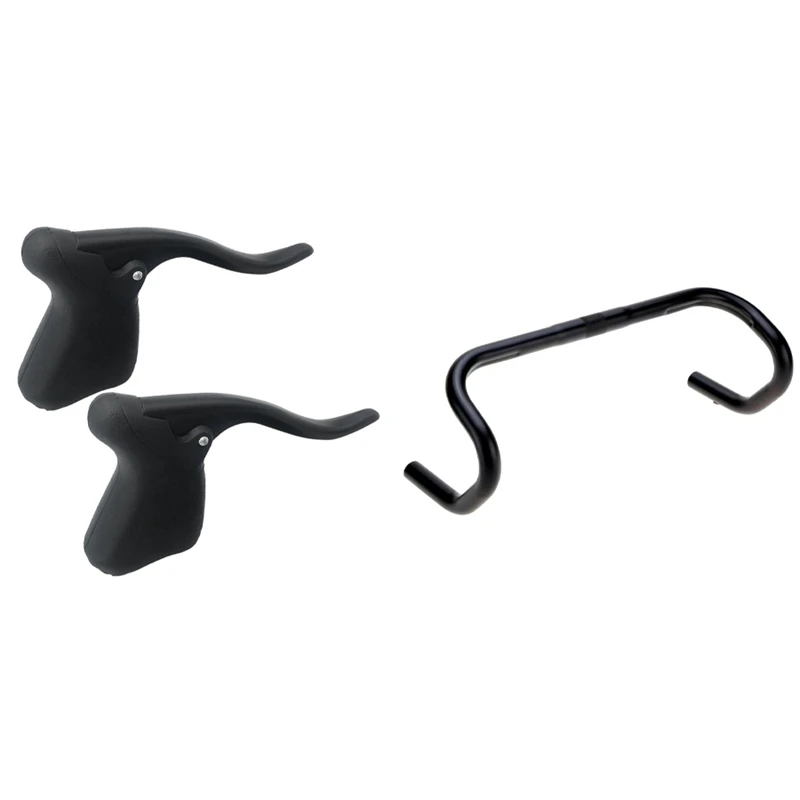 

MTB Handle Brake Lever Grip Bar Horn Bicycle With Road Bike Bent Handlebar Bike Rest Handlebar 25.4X420mm