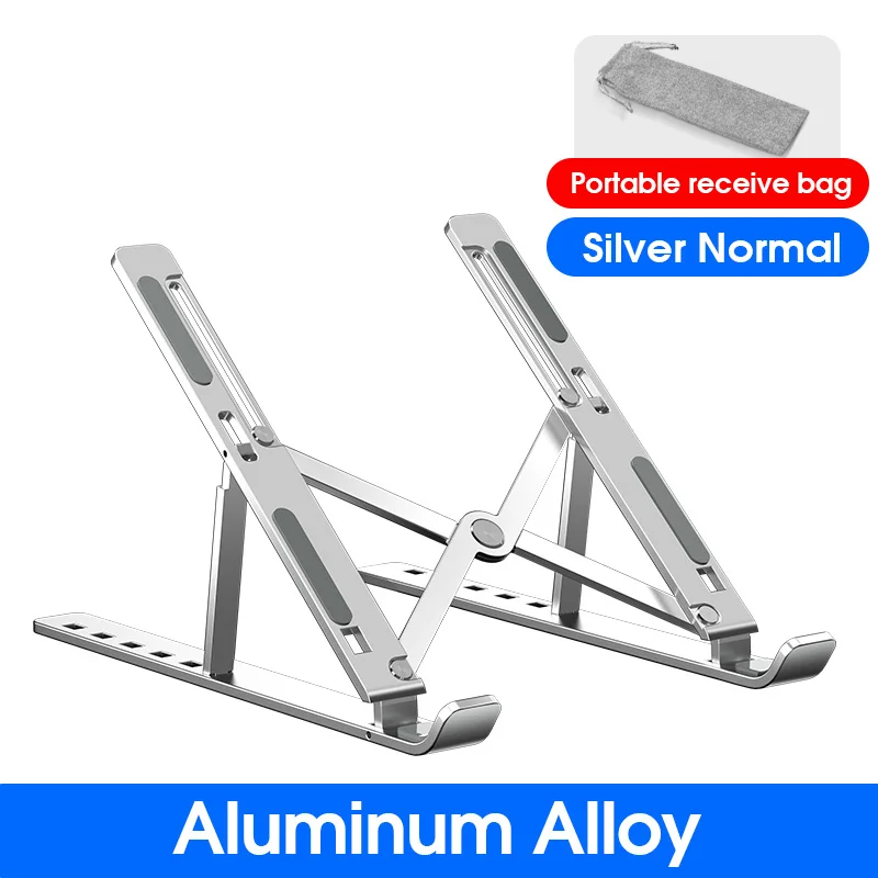 

Aluminum Alloy Laptop Holder Stand Adjustable Foldable Portable for Notebook Computer Bracket Lifting Cooling Holder Non-slip