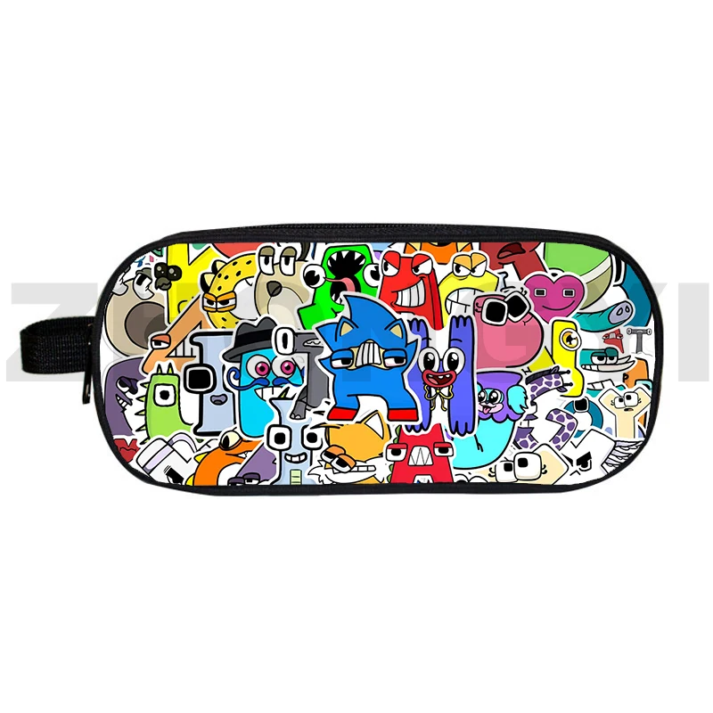Case 3d Printed Anime Zipper Makeup Purse Large Letter Cosme