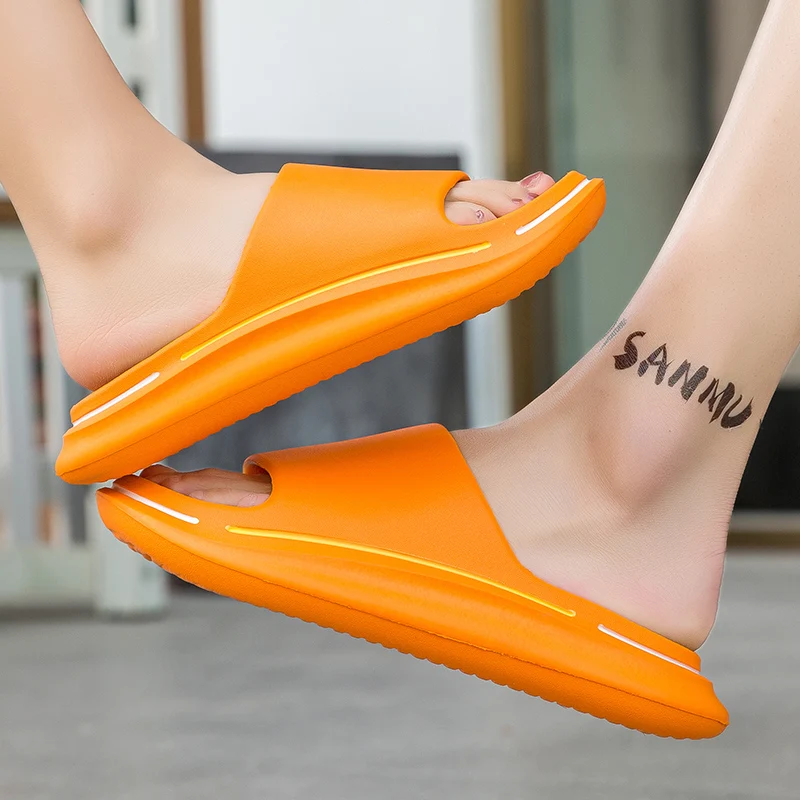 

Home Thick Bottom Women Slippers Platform Chunky Heel Living Room Bathroom Slides Men Non Slip Trend Designer Shoes Ladies