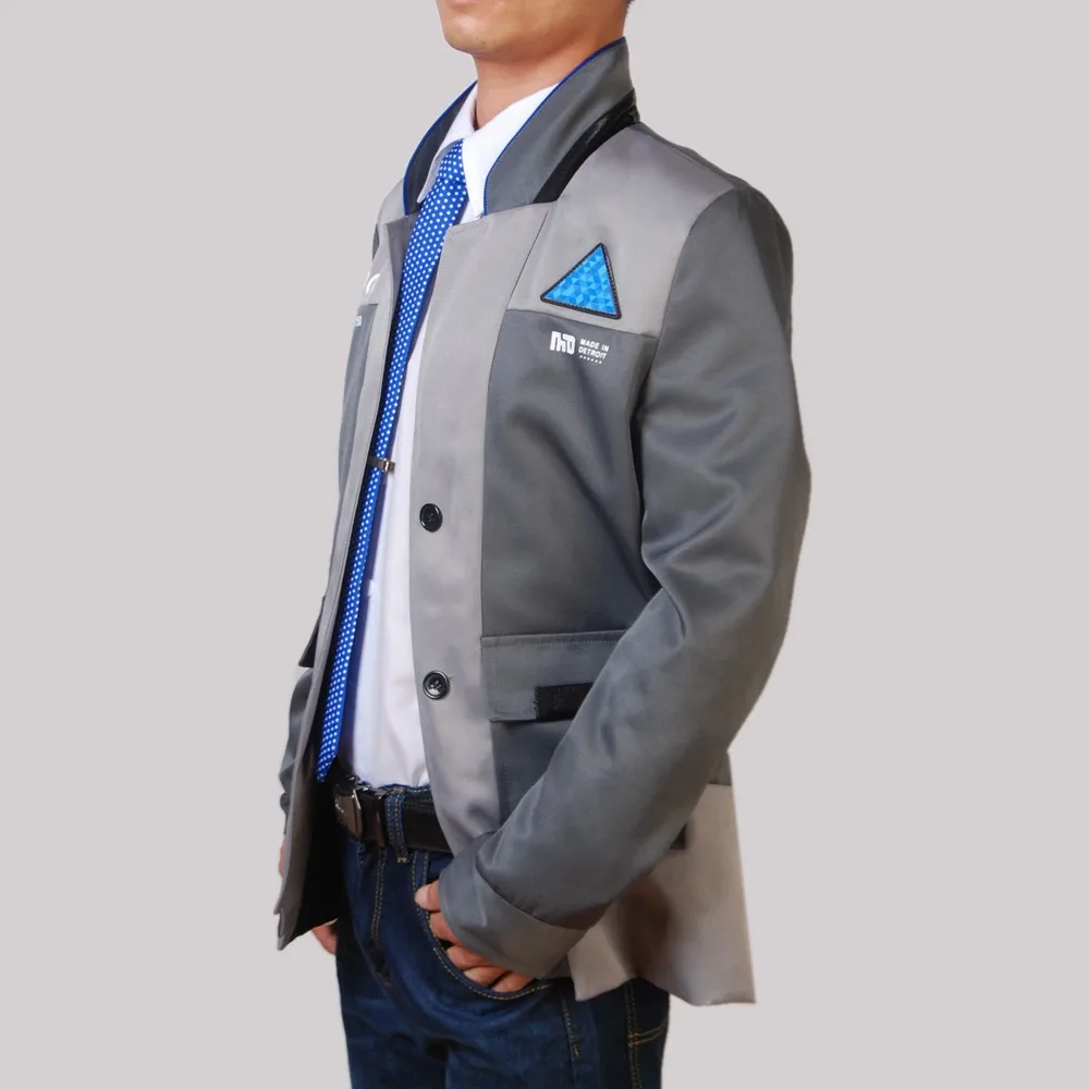 Фото Костюм для косплея Connor из игры Detroit: Become Human, униформа, мужская куртка, белая рубашка, галстук, пальто RK800, полный комплект №2