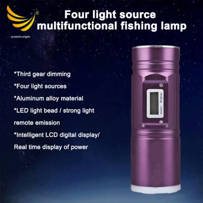 

IPX6 Waterproof LED Flashlight Aluminum Alloy 7800mA Bulit In Battery Outdoor Portable Camping Fishing Zoomable Bicycle Light