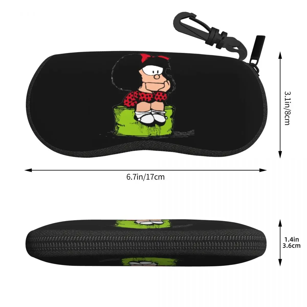 Пользовательские солнцезащитные очки Mafalda Thinking мягкий чехол неопреновый на