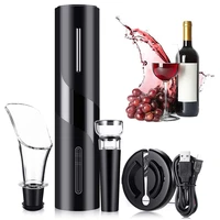 electric wine opener set rechargeable automatic corkscrew creative wine bottle opener with usb charging cable suit for home use