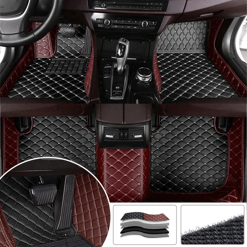 

Leather Car Floor Mats Full Set For MERCEDES BENZ C-Class W204 2008-2016 C-Class W205 2014-2015 Styling Carpets Auto Foot Pads