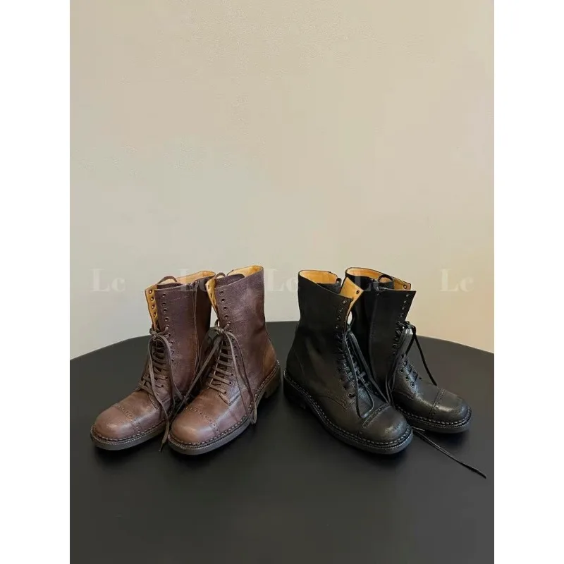 Ботинки женские на шнуровке