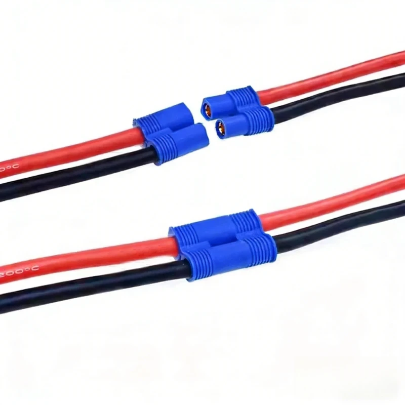 Кабель-переходник EC5 EC8 14108AWG EC3 (штекер-гнездо) для экстренного запуска, с разъемами типа «банан», для аккумуляторов радиоуправляемых моделей и игрушек, провод-пигтейл (art.: 3920d89bed48a) - 3920d89bed48a