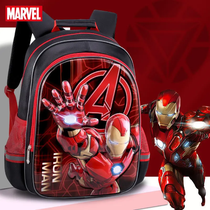 Disney spider man schoolbag primary school boys Grade 1-3 boys backpack ridge protection waterproof safety reflective bag