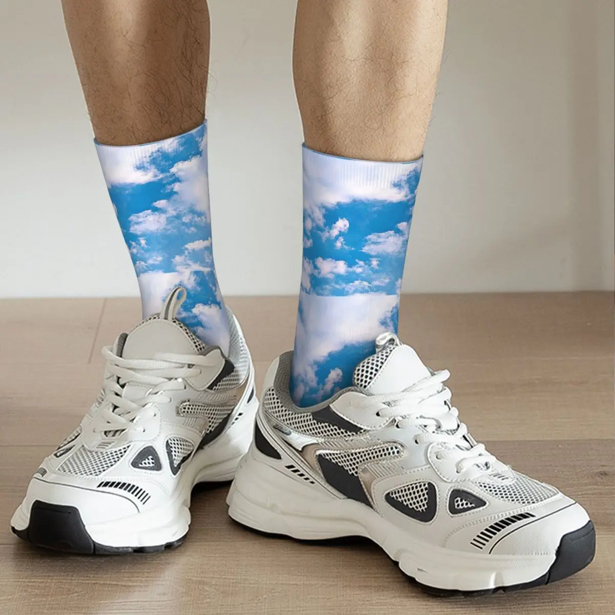 Голубое небо и Симпатичные облака женские носки длинные всесезонные аксессуары