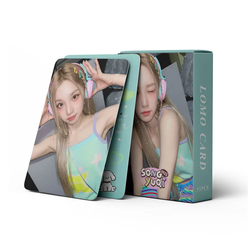 

Kpop 55pcs/set (G)I-DLE Small Card Song Yuqi Small Card Song Yuqi I FEEL Album LOMO Card Gidle Female Combination Print Photo