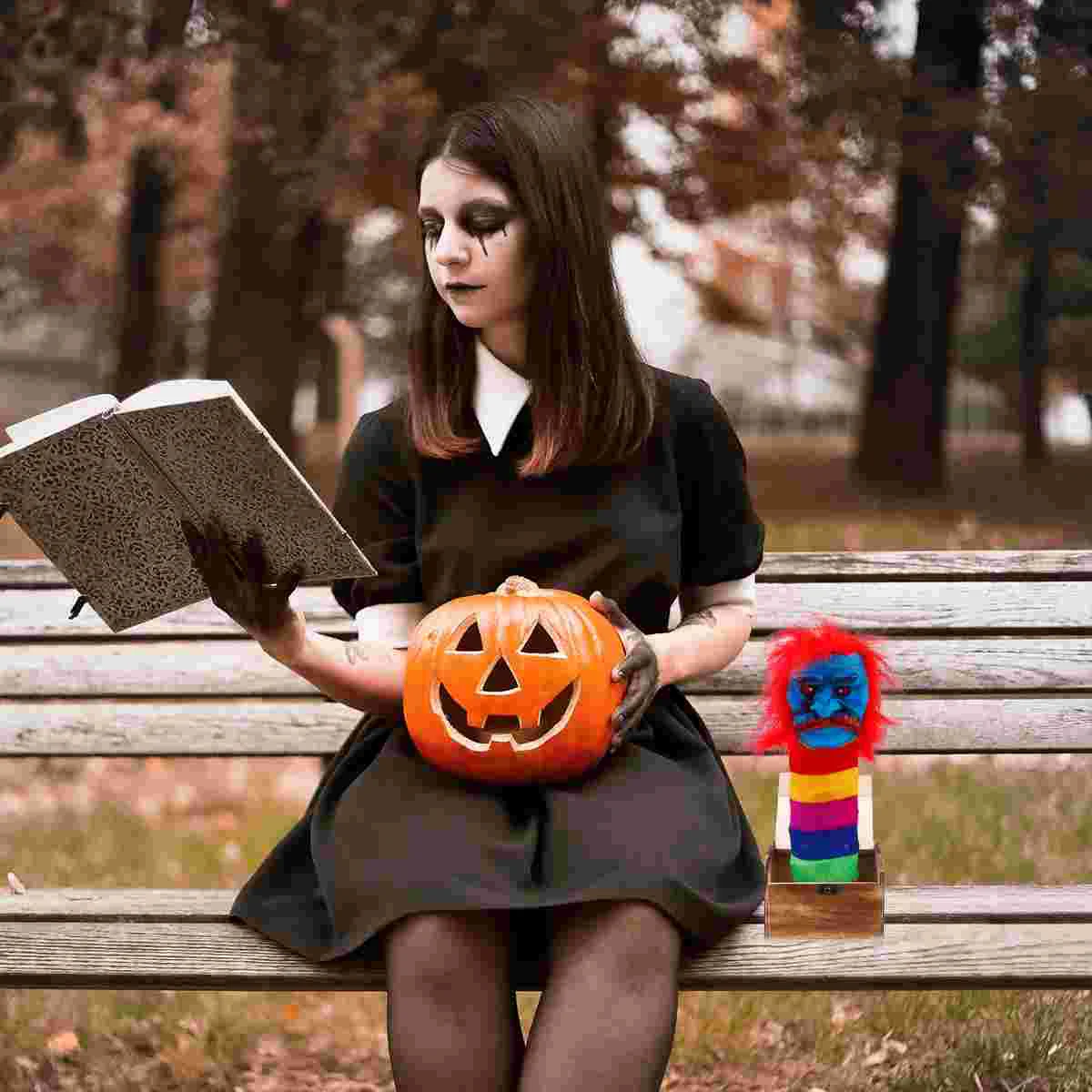 Funny Shocking Toys Wooden Joke Scary Prop With Sound And Light Party Decoration Gift