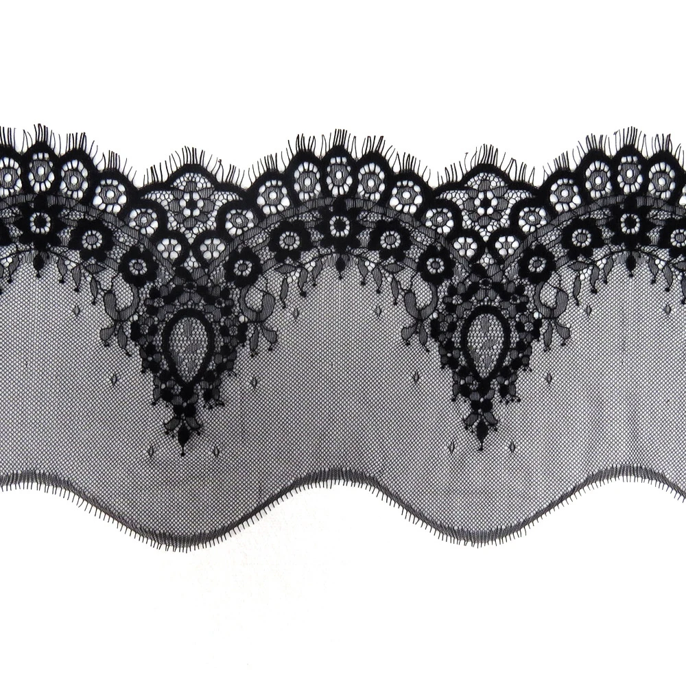 

Черные ресницы кружевная отделка вышивка алмаз, DIY Свадебные платья Швейные аксессуары 6 метров 15 метров