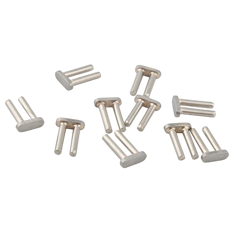 

20pcs 1.2mm 1.15mm diameter 7.5mm length glasses double rivets two tooth metal pin for eyeglass hinges or temples