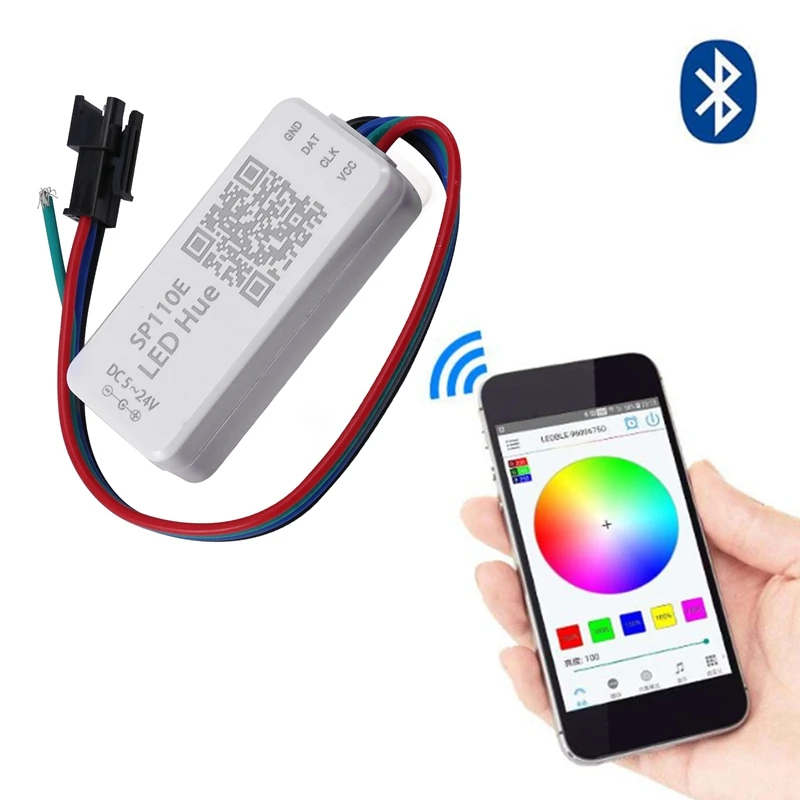 Мини-контроллер WS2812B SK6812RGB SK6812RGBW Bluetooth SP110E поддержка всех светодиодных