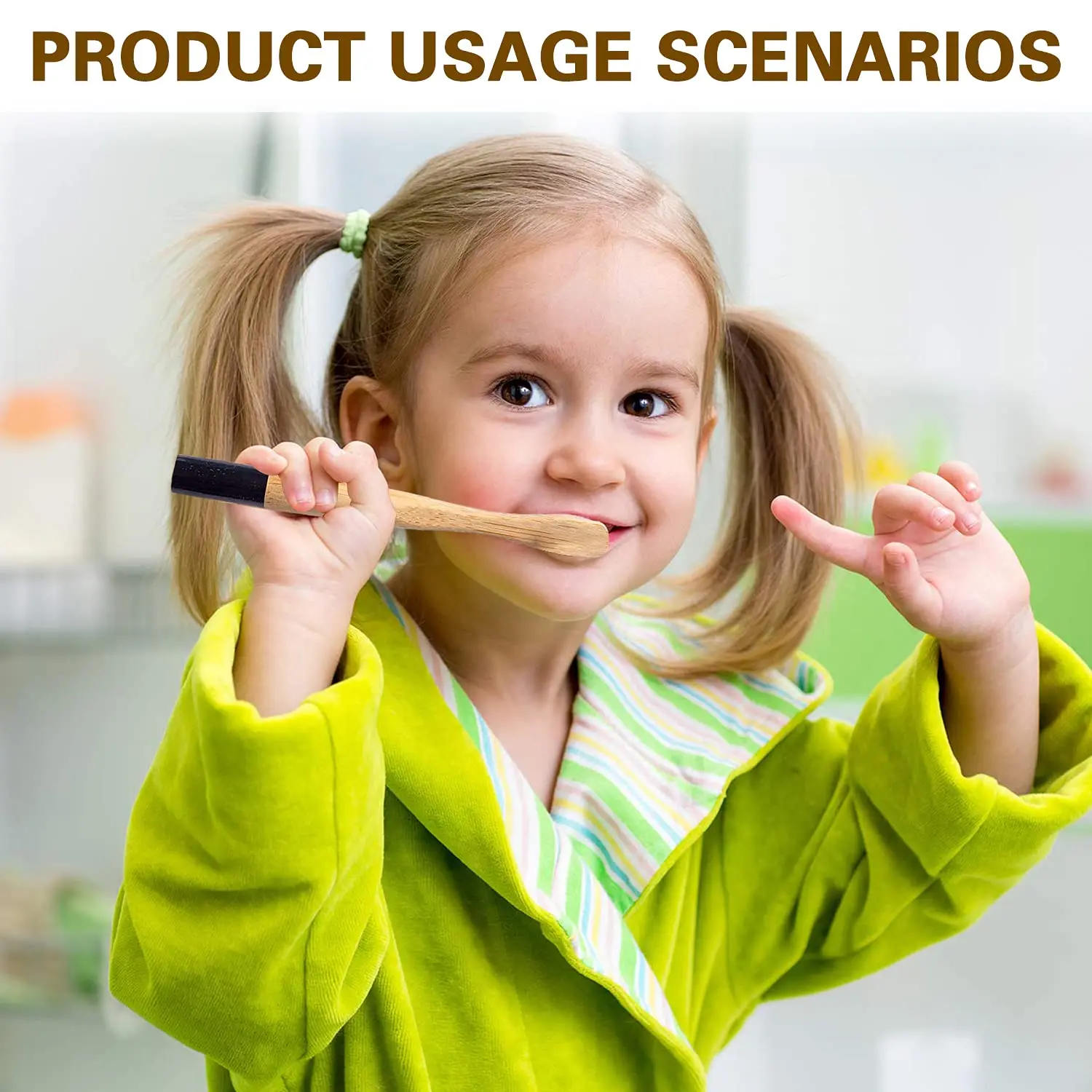 10/20 шт. Детские зубные щётки из бамбука