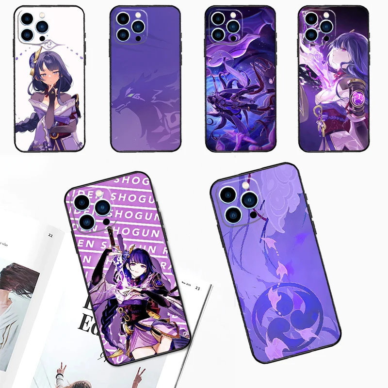 Фото Чехол для телефона Genshin Impact Raiden Shogun для Samsung Galaxy S25 Ultra S20 S21 S22 S23 S24 Plus S9 S10 S24 FE S25 FE Cover