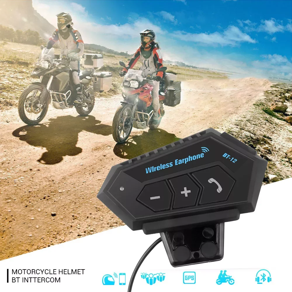 

Anti-interference Bluetooth Motorcycle Helmet Headset, Wireless Headphone Speaker,Hands-Free Intercom Motorbike Headphone