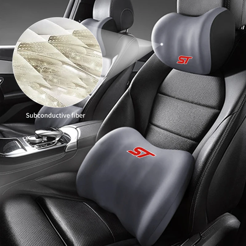 Автомобильная поясничная поддержка спины подголовник подушка для шеи мягкая Ford