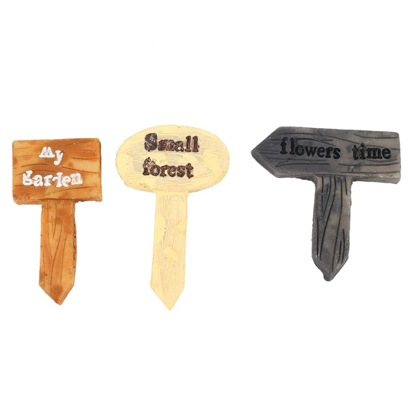 

3 шт., миниатюрные дорожные знаки для украшения сада
