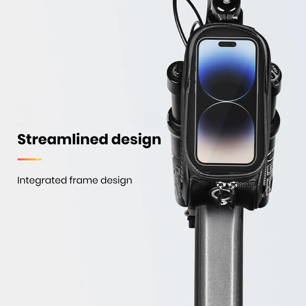 

Сумка для сенсорного экрана, Аксессуары для велосипеда, водонепроницаемая велосипедная сумка на переднюю раму с ВМЕСТИТЕЛЬНЫМ держателем для телефона