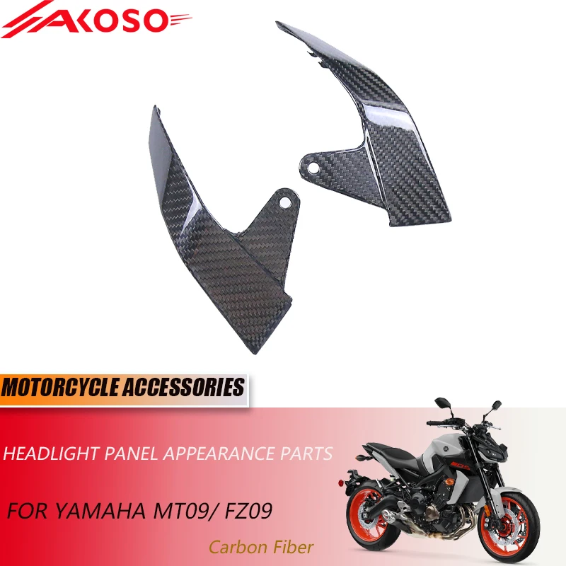 

3K Carbon Fiber Motorcycle Accessories For Yamaha MT-09 / FZ-09 Headlight Panel Appearance Parts
