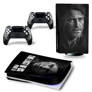The Last of Us Part 2 Game controller skin sticker for ps5 console, 2 controllers skin sticker for ps5 game accesorios #4865